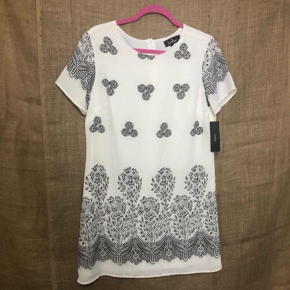 Lulu’s SZ S White Floral Print Riverside Dress - Picture 3 of 8